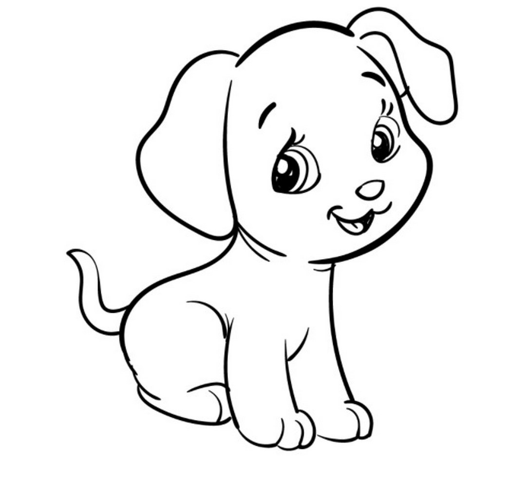 Hình vẽ con chó hình tô màu con chó cho bé dễ thương  VFOVN