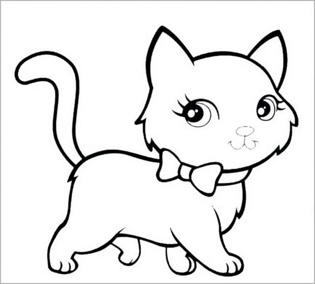 Những mẫu hình vẽ con mèo tô màu đẹp và dễ thương