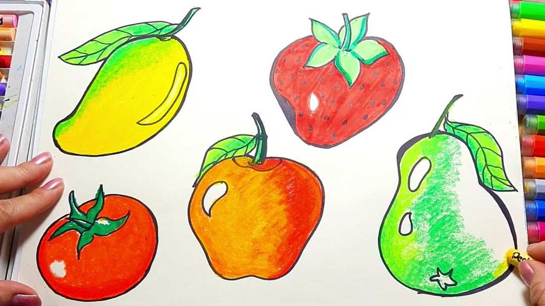 Vẽ tranh trái cây giúp bạn rèn luyện tính kiên trì