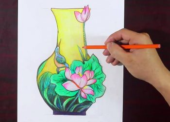 Vẽ bình hoa rất đơn giản ai cũng có thể làm được  