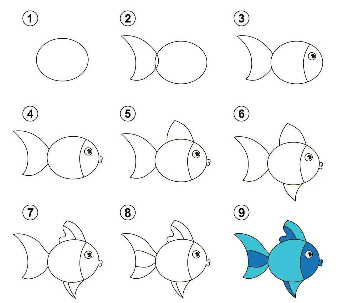 THỦ CÔNG BẰNG GIẤY CHO BÉ  Vẽ con cá  Drawing the fish  YouTube