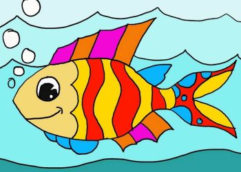 Bức vẽ con cá nhìn rất chân thực và sinh động