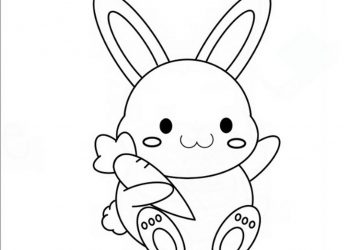 Bước 5: Hoàn tất bức tranh vẽ con thỏ bằng các chi tiết nhỏ