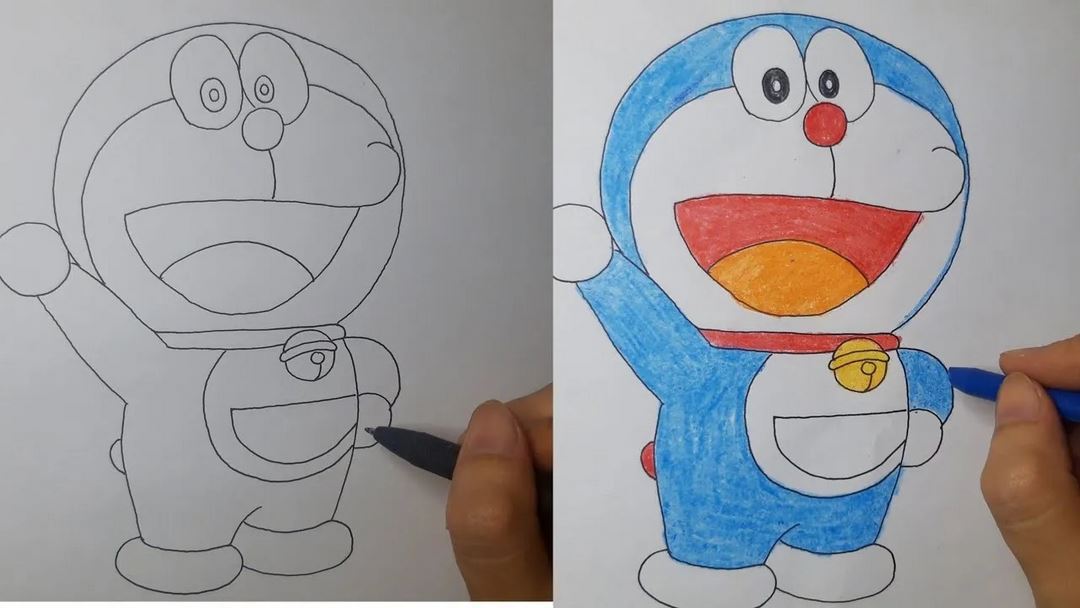 Vẽ Đôrêmon Cute Đơn Giản  250 Hình Vẽ Doraemon Chibi