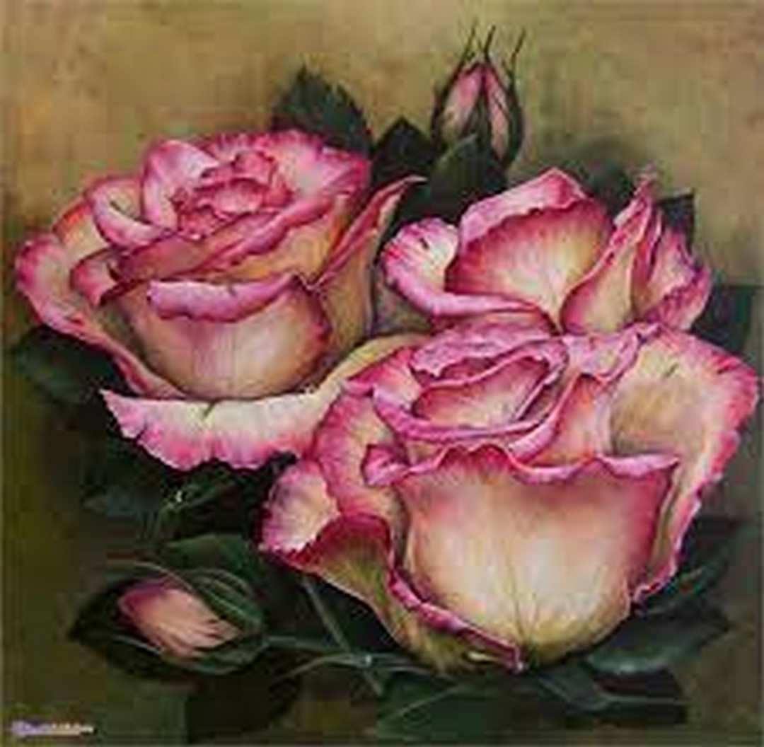 Hướng dẫn vẽ hoa hồng bằng màu acrylic chi tiết