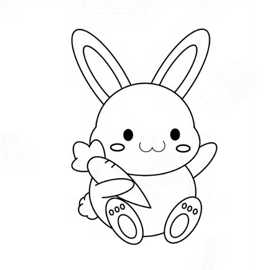 Chuẩn bị vẽ một con thỏ
